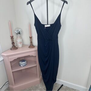 NWT Flounce Club Midnight Blue Asymmetrical Dress Size 6
